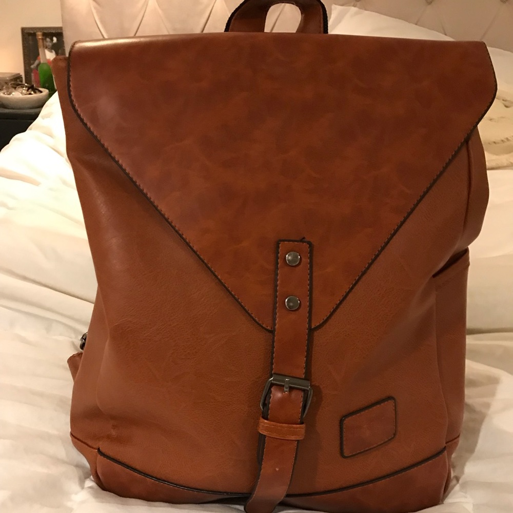 Faux Leather Brown Bag